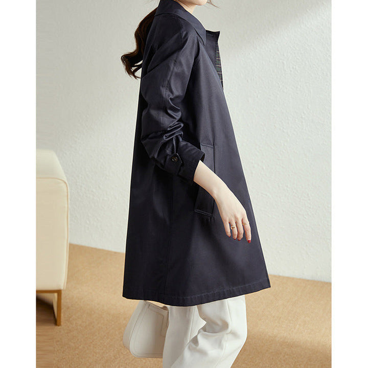 Damska Stylish Trench kurtka z Chic kołnierzem i Practical kieszeniami Lumaza