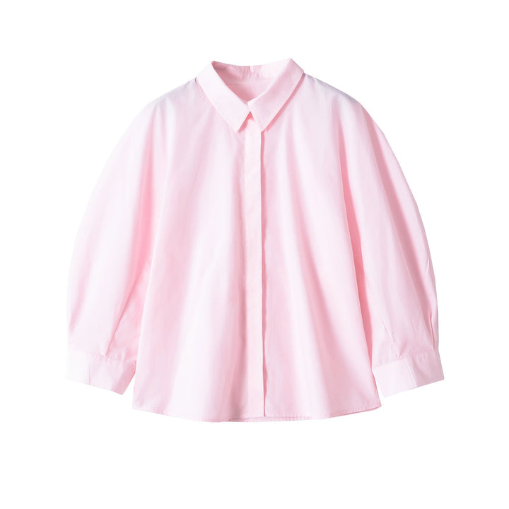 Damska oversize krótka kurtka z ze stójką i Wide Raglan rękawami Lumaza