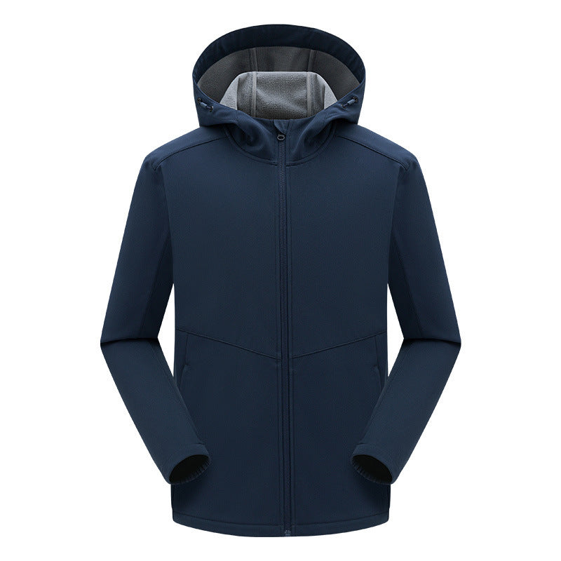 Męski technical kurtka softshell z fleece-z podszewką kaptur i elastic stretch krój