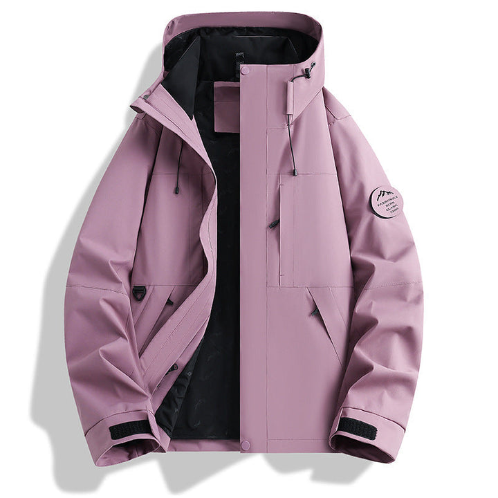 Męska Water i wiatroszczelna kurtka softshell outdoorowy z regulowany kapturem