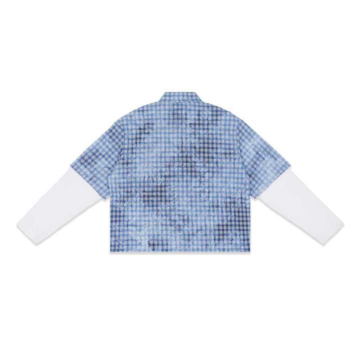 Koszula wierzchnia męska w kratę, w stylu retro - do warstwowych stylizacji