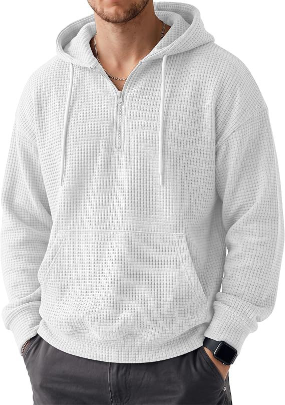 Męska Wygodny Zip-Up Bluza z kapturem