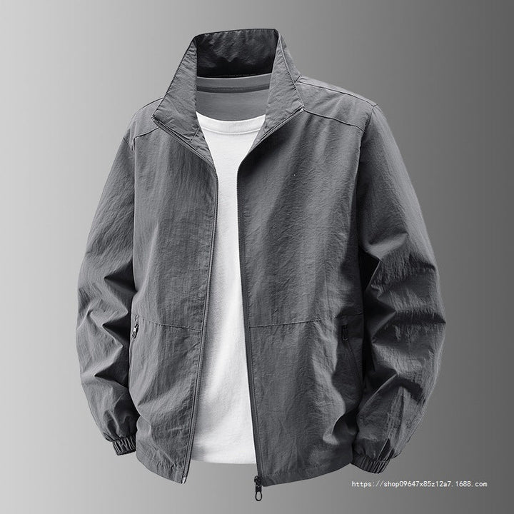 Męski Ultralight Technical Blouson Kurtka z elastyczne mankiety, ukryty kieszenie na zamek &amp; oddychający nylon mix