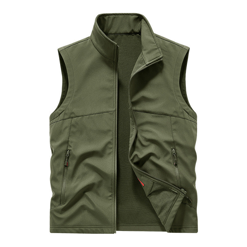Męski softshell kamizelka z polar podszewka, wiatroszczelny i wodoodporny