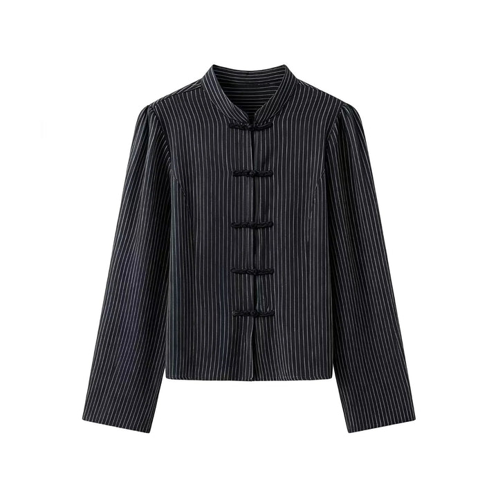 Marynarka damska ciepła z wysokim kołnierzem długa