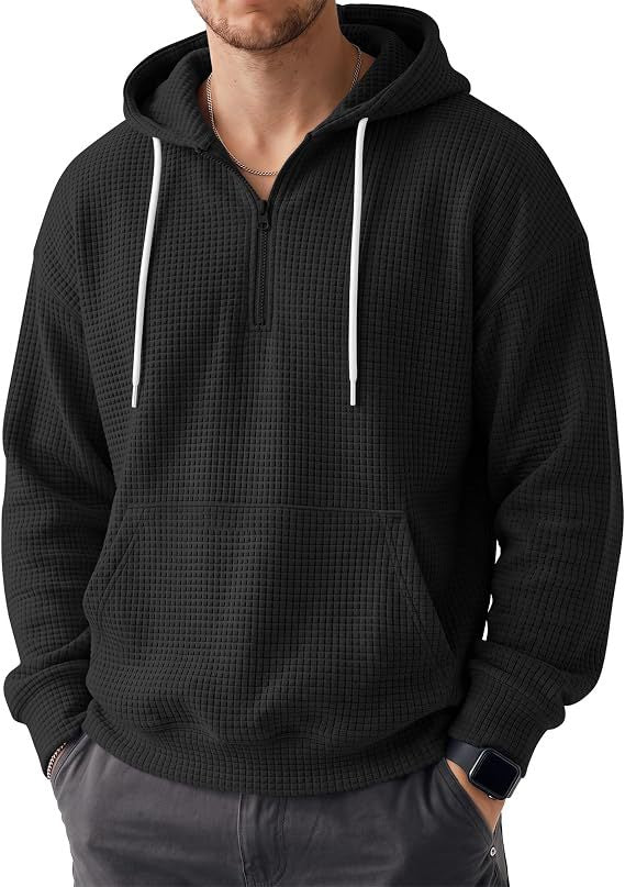 Męska Wygodny Zip-Up Bluza z kapturem