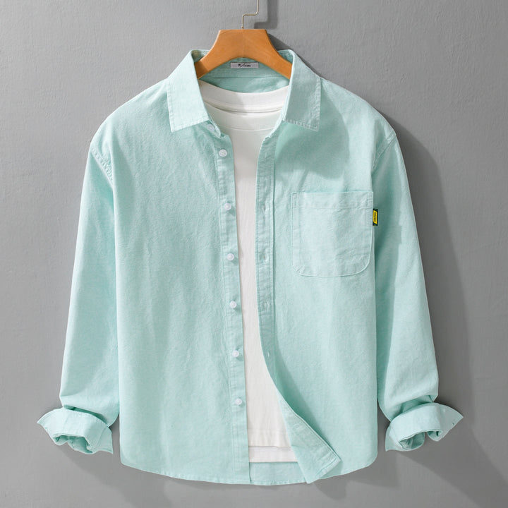 Damska lekka Cotton Overshirt z Kent kołnierzem, naszywane Chest Pocket i Relaxed krój