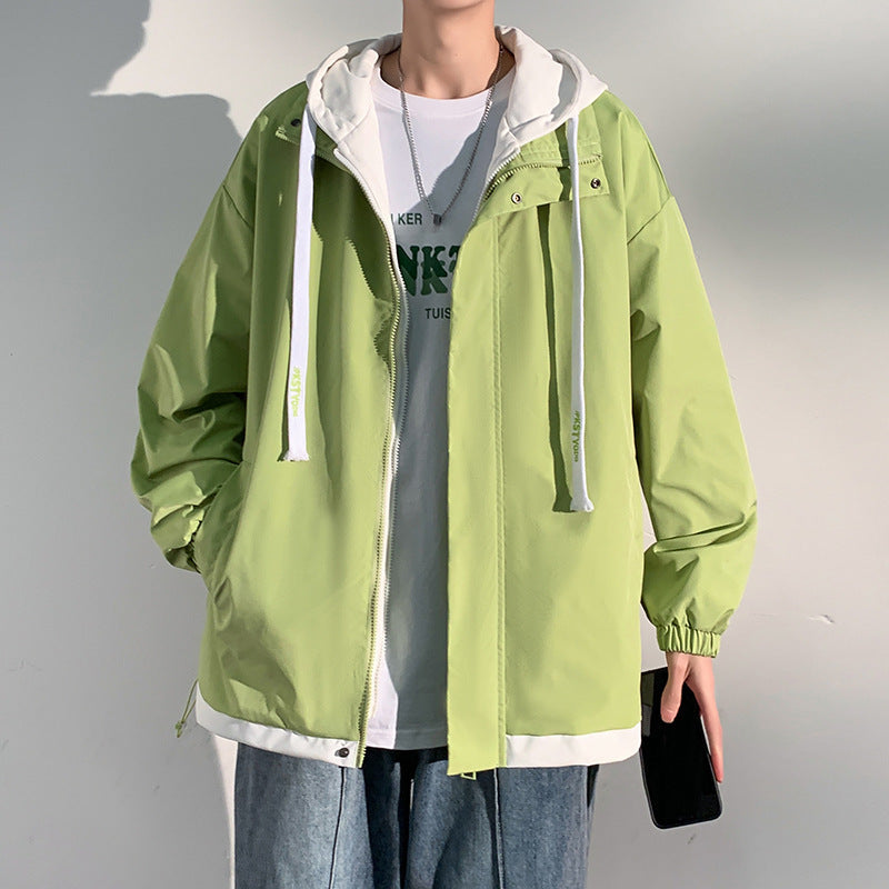Męska two-warstwa softshell overlay kurtka z kapturem, wwd i water repellent membrana i regulowany dół