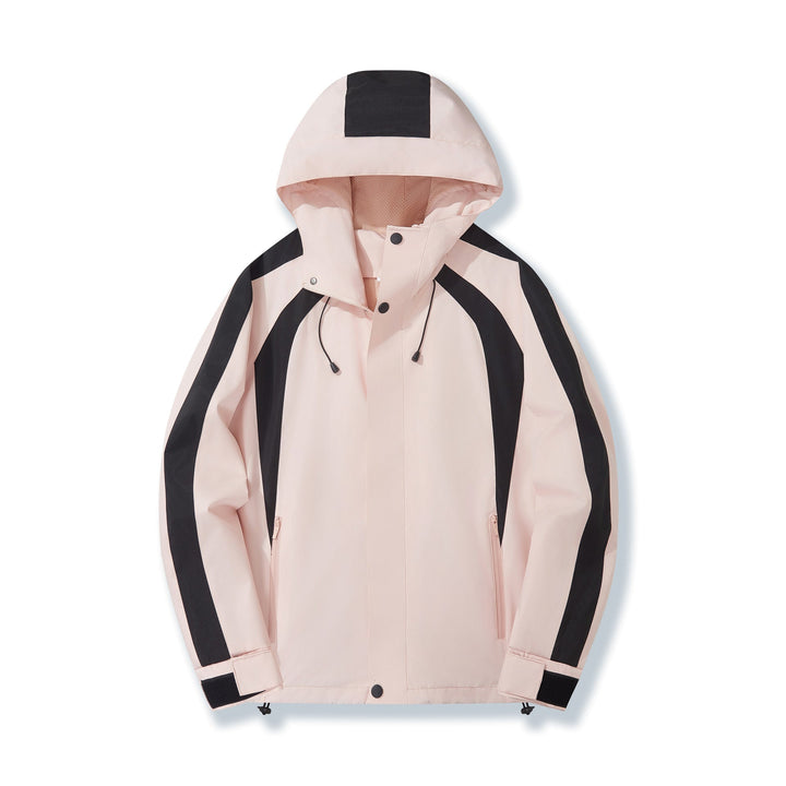 Damska miejska z kapturem Anorak z Contrasting Panels, Mesh Lining &amp; regulowanym dołem Lumaza