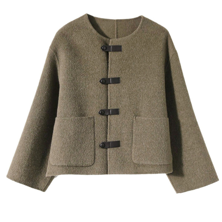 Damska elegancka Wool kurtka z guzikami Lumaza
