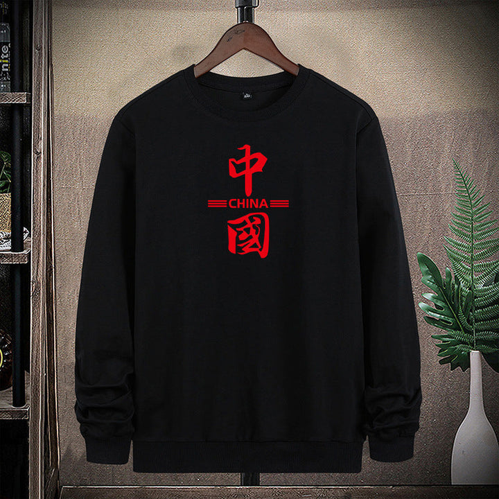 Męska bluza z okrągły dekolt i wyrazisty logo print