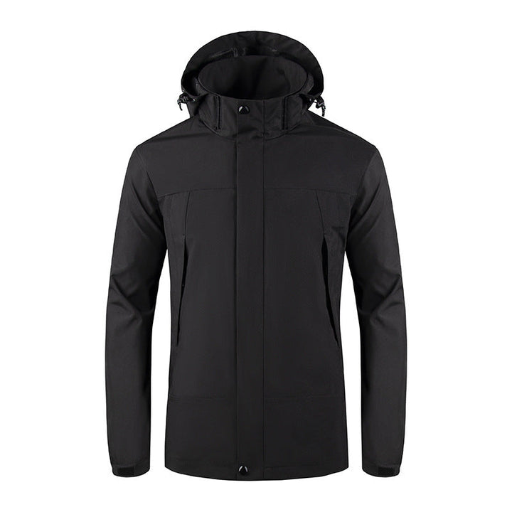 Męska Wwd i Water Resistant softshell kurtka z kapturem i ukrytym zamkiem