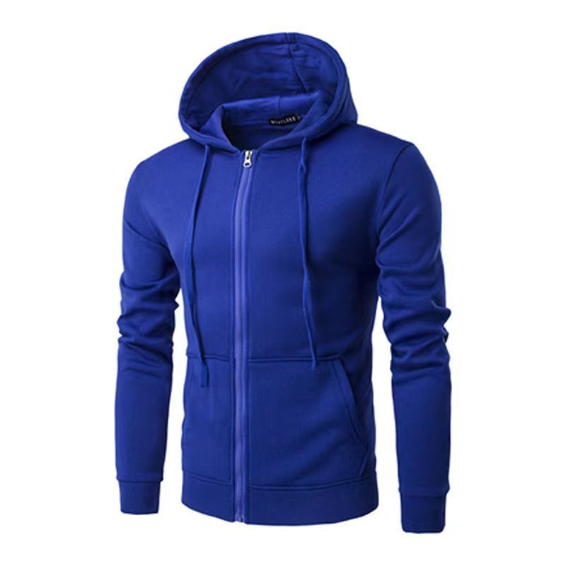 Męska Nano Slim-Krój Bluza z kapturem Sweat Kurtka z central zamek, dwuwarstwowa kaptur i praktyczne kieszenie boczne