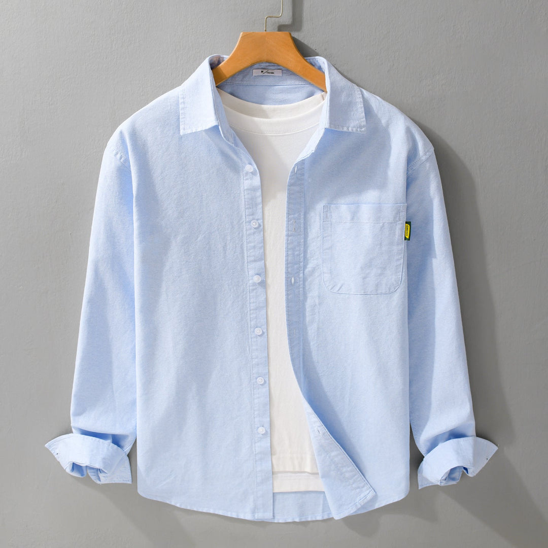 Damska lekka Cotton Overshirt z Kent kołnierzem, naszywane Chest Pocket i Relaxed krój