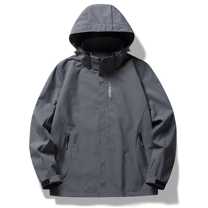 Męska Three-warstwa softshell kurtka z kapturem, Wwd patka i wodoodporny zamkiems