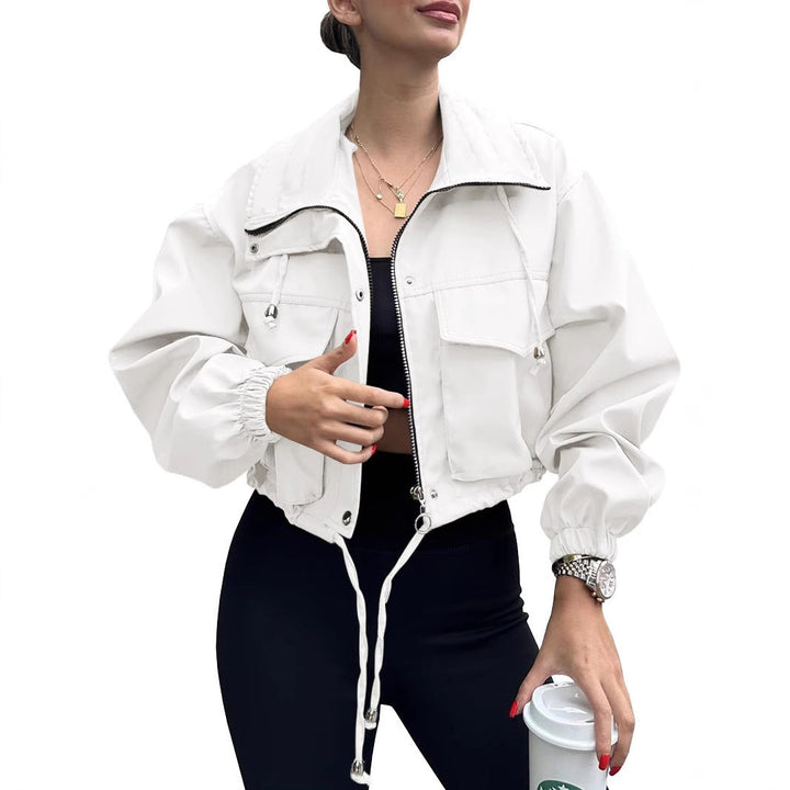 Kurtka damska lekka ciepła z kieszeniami
