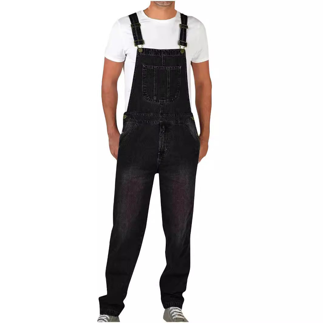 Męska overalls solidny z regulowany straps