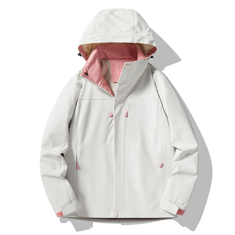 Męska mwimalist technical kapturemed softshell kurtka z matte fwish i ukrytym zamkiems
