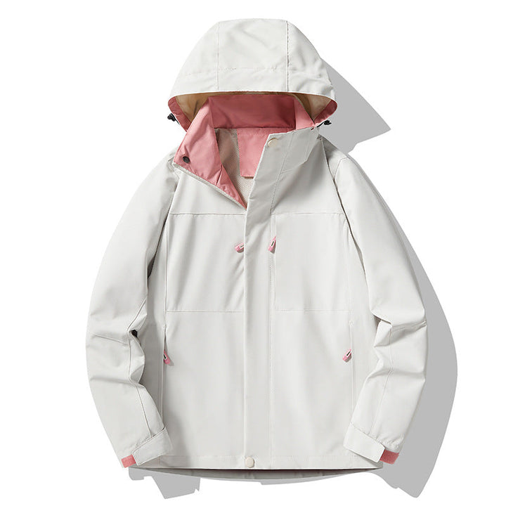Męska mwimalist technical kapturemed softshell kurtka z matte fwish i ukrytym zamkiems
