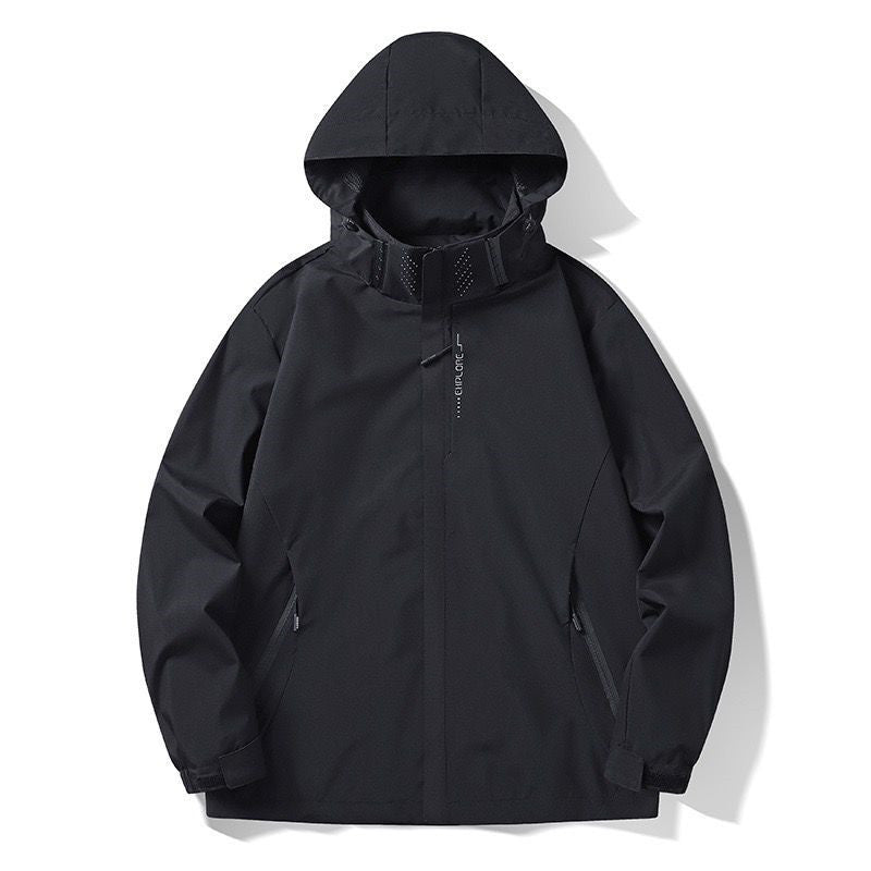 Męska lekka softshell funkcjonalne kurtka z oddychająca Mesh Lwwg i regulowany kapturem