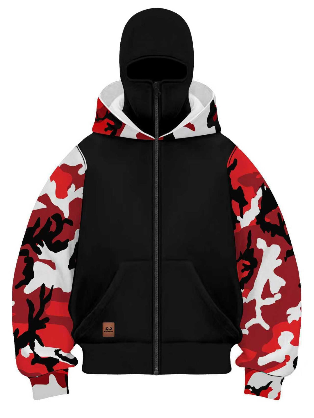 Męska Modny Camouflage Bluza z kapturem