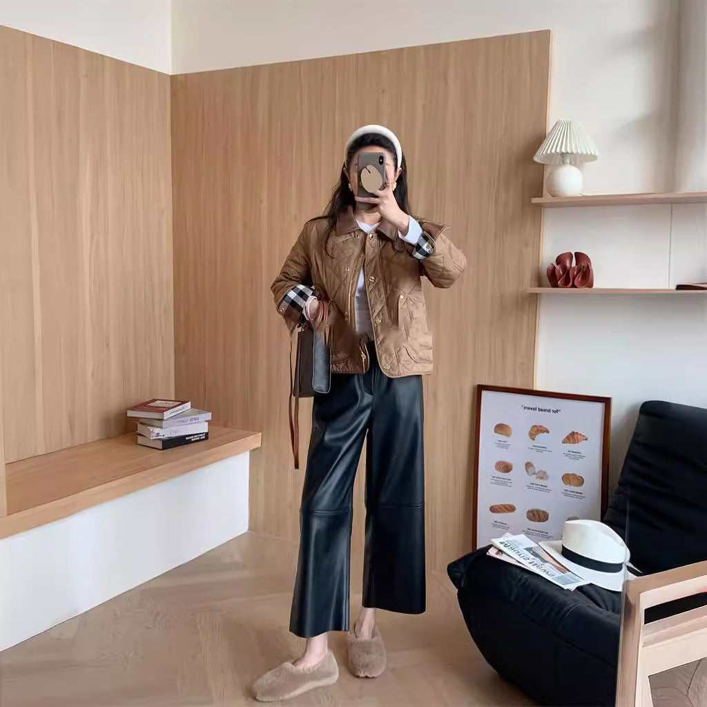 Damska Fashionable pikowana kurtka z kieszeniami Lumaza