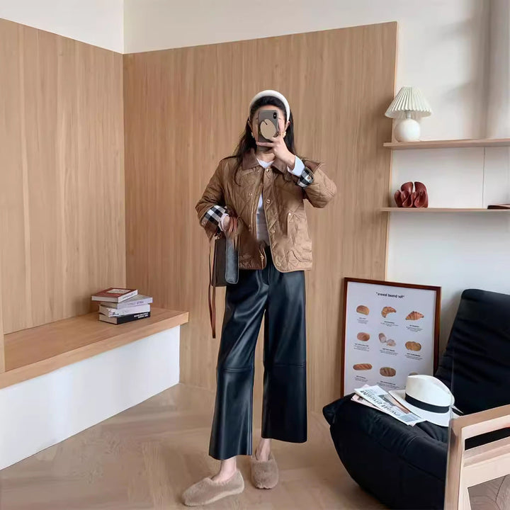Damska Fashionable pikowana kurtka z kieszeniami Lumaza