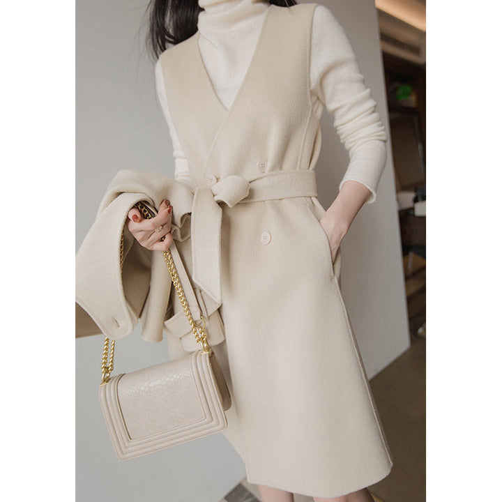Damska elegancka Transitional kurtka z Waist paskiem Drune