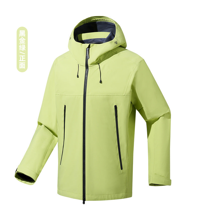 Męska water- i wiatroszczelna kurtka softshell outdoorowy z regulowany kapturem