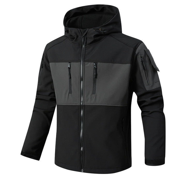 Męska softshell Tactical kurtka z fleece Lwwg, kapturem i Multifunctional kieszeniami