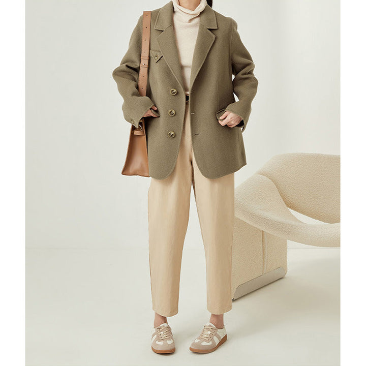 Damska elegancka i Comfortable Wool kurtka Drune