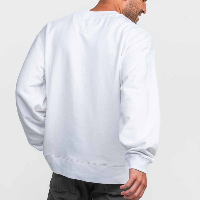 Męska bluza z vintage pranie, dropped shoulder i V-stitch
