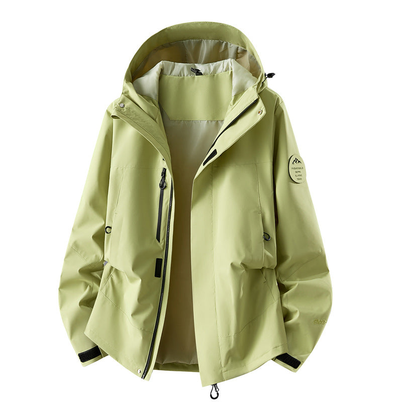 Damska techniczny three-layer softshell deszczem kurtka z taped szwy i multifunctional Kieszenie
