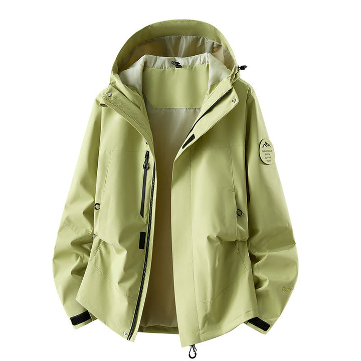 Damska techniczny three-layer softshell deszczem kurtka z taped szwy i multifunctional Kieszenie