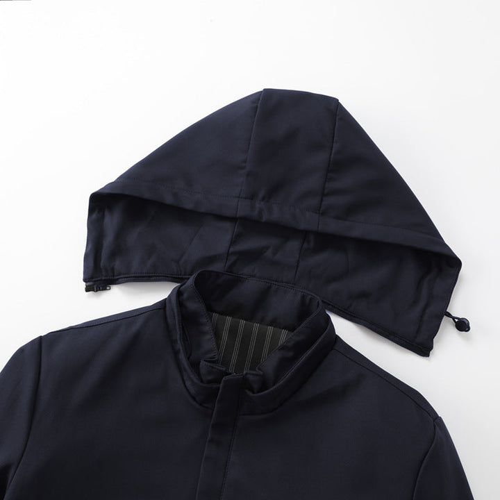 Męska Mwimalistic kapturemed softshell kurtka z Sealed zamkiems i elastycznymi mankietami