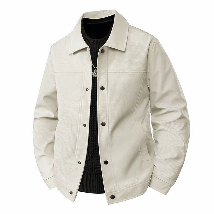 Męski Light Transitional Kurtka w Roboczy Styl z Microstructured Twill Stylizacja i Snap Guzik Placket