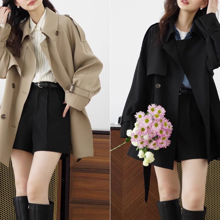 Damska elegancka oversize trencz Lumaza