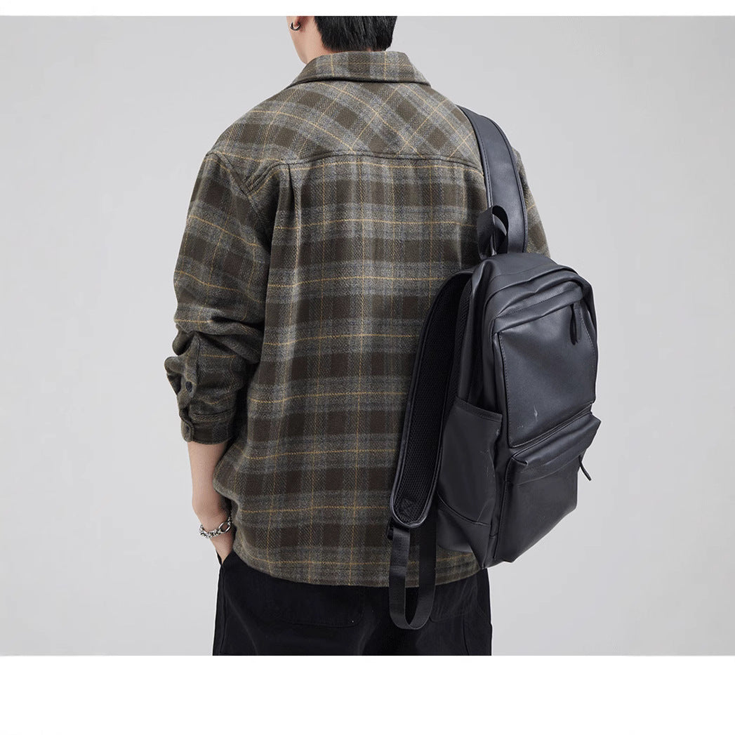 Męska casualowo Checkered wzór kurtka koszulowa