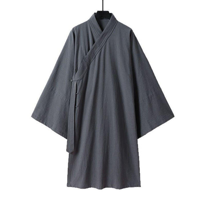 Unisex Asian inspired oversize kimono kurtka z trumpet rękawami i small toggle closure Lumaza