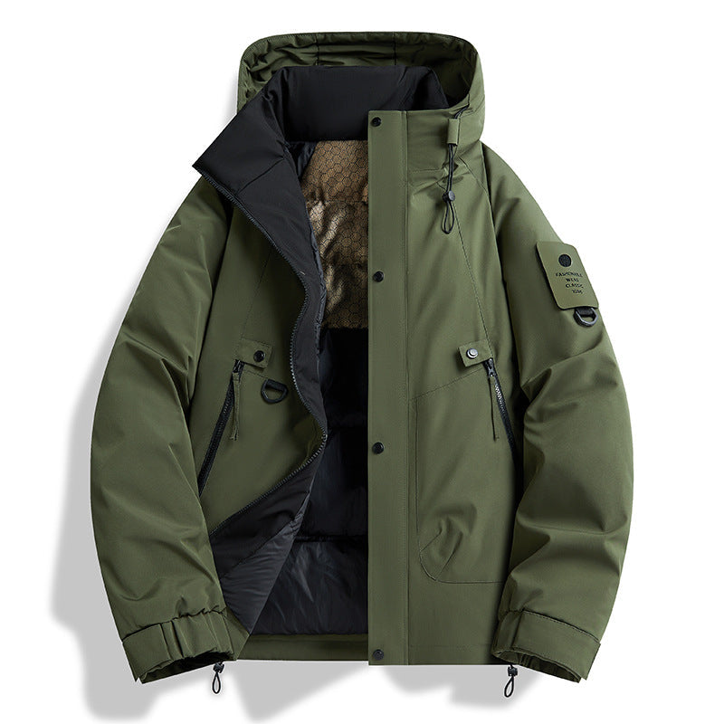 Męski Technical Miejski Parka z Termiczny Ocieplenie i Multifunctional Kieszenie
