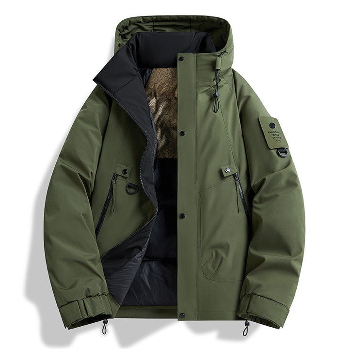 Męski Technical Miejski Parka z Termiczny Ocieplenie i Multifunctional Kieszenie