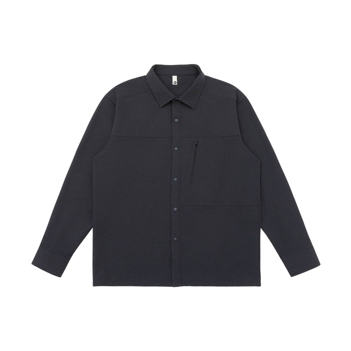 Unisex Oversize Kurtka koszulowa w Utility Styl z ukryty nap listwa i diagonal zamek kieszeń