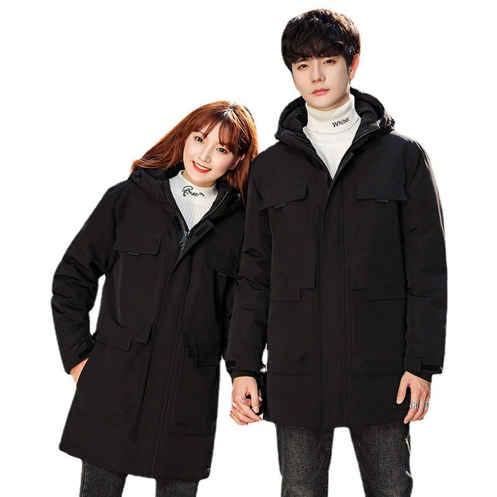 Unisex ocieplana długa Parka z kapturem Multi-kieszeniami i Windproof izolacją termiczną Lumaza
