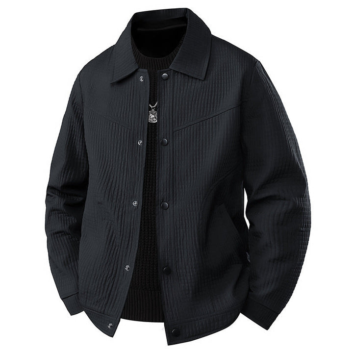 Męski Light Transitional Kurtka w Roboczy Styl z Microstructured Twill Stylizacja i Snap Guzik Placket