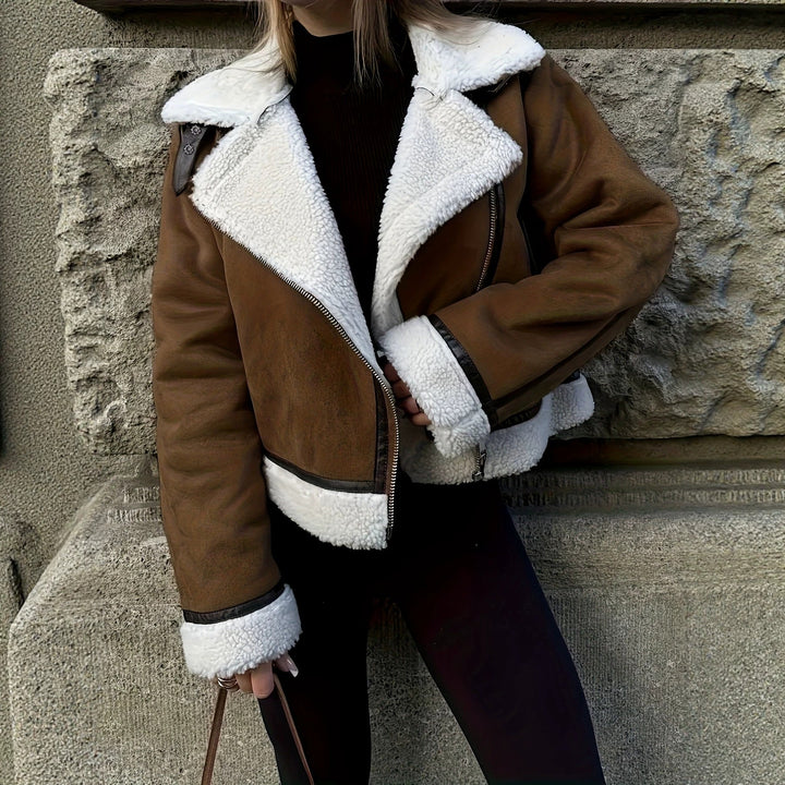 Kurtka damska zimowa ciepła z zamkiem