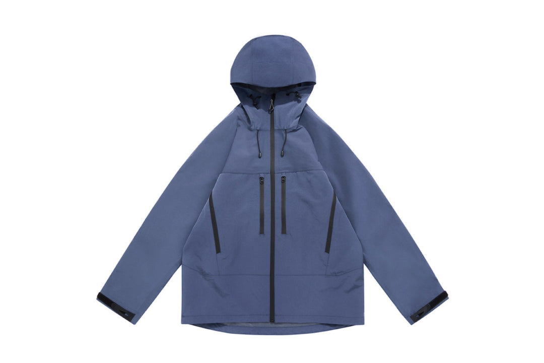 Unisex Techniczny Z kapturem Outdoor Kurtka z Taped Zippers