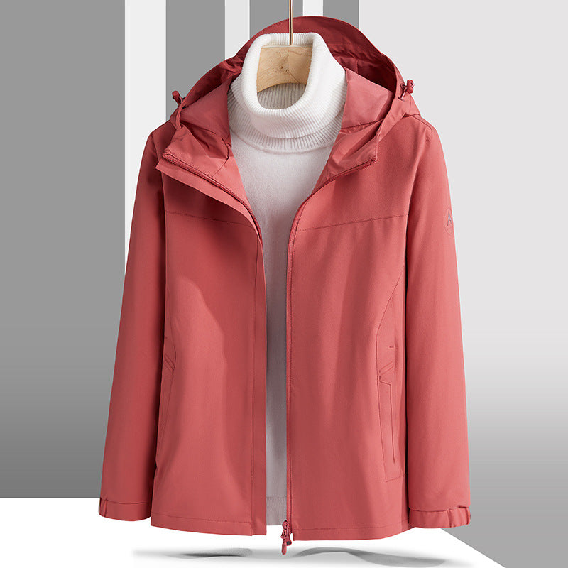 Męski Lekki Technical Kurtka softshell z Regulowany Kaptur i Minimalist Athletic Krój