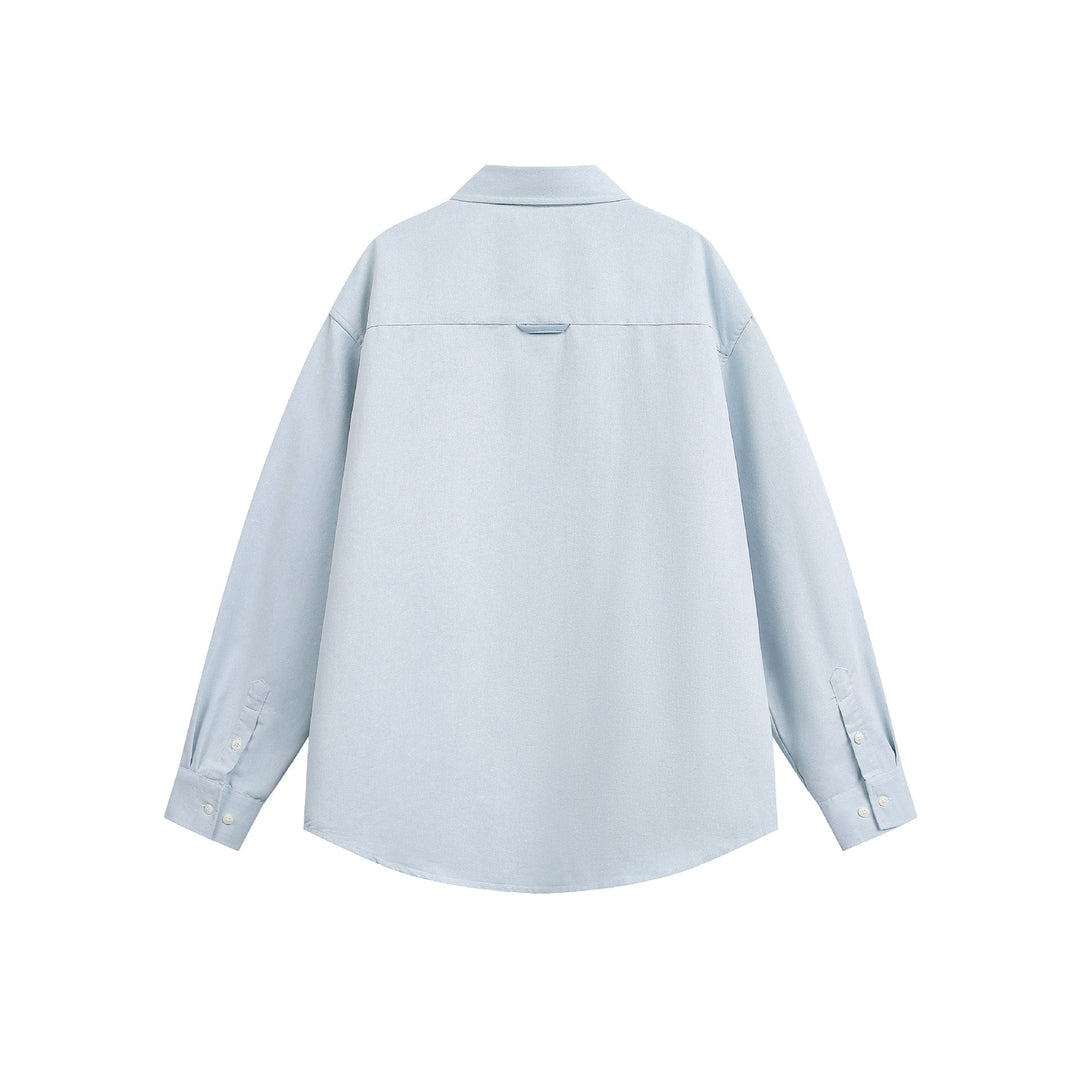 Unisex Oversize Patchwork Denim Koszula z Boxy Krój