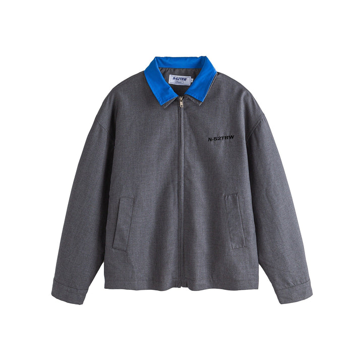 Męska Oversize Worker kurtka z kontrastowym kołnierzem