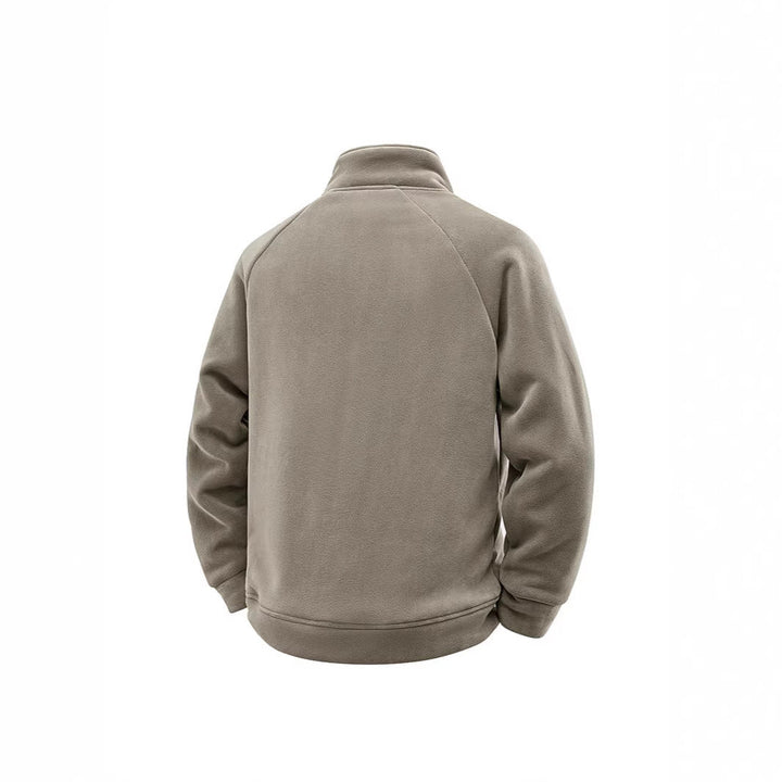 Męska fleece termiczny kurtka z double-warstwa teddy wner lwwg i wysoki stójką